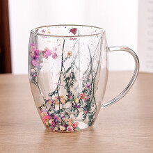 YingYouFu Large Double-Walled Glass Coffee Mugs with Handle & Spoon – Compatible with Cappuccino, Tea, Latte, Espresso, Hot/Cold Drinks,