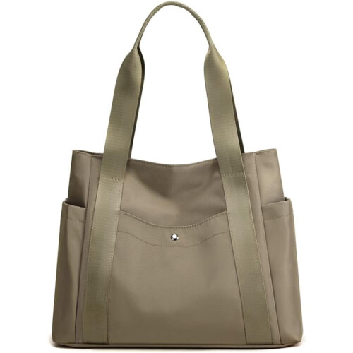 Borsa a tracolla da donna in nylon resistente all'acqua, modello hobo con