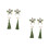 2Paires Accessoires Enfant Vert Olive Style Chinois Tradition 3
