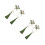 2Paires Accessoires Enfant Vert Olive Style Chinois Tradition 5