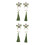 2Paires Accessoires Enfant Vert Olive Style Chinois Tradition 6