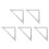 5Pcs Silver Aluminum 90 Degree Triangle Drafting Rulers for Architects 4