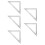 5Pcs Silver Aluminum 90 Degree Triangle Drafting Rulers for Architects 6