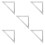 5Pcs Silver Aluminum 90 Degree Triangle Drafting Rulers for Architects 7