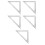 5Pcs Silver Aluminum 90 Degree Triangle Drafting Rulers for Architects 8