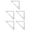 5Pcs Silver Aluminum 90 Degree Triangle Drafting Rulers for Architects 10