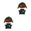 2Sets Cute Doll Jacket and Hat Set Polyester Winter Outfit 6