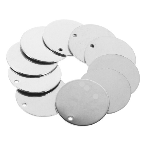 300Pièces Plaques Gravables Acier Inoxydable Pour Porte-Clés 1
