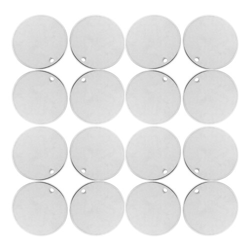 300Pièces Plaques Gravables Acier Inoxydable Pour Porte-Clés 2