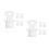 10Pcs Universal White Rubber Hot Water Bottle Stopper Caps Replacement 5