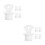 10Pcs Universal White Rubber Hot Water Bottle Stopper Caps Replacement 7