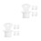 10Pcs Universal White Rubber Hot Water Bottle Stopper Caps Replacement 8