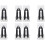 8Pcs Easy-Install Sectional Couch Connectors Silver Sofa Clips 8