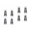 8Pcs Easy-Install Sectional Couch Connectors Silver Sofa Clips 10