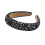 Tiara de cabelo larga acolchoada com strass e pérolas, tiara brilhante com cristais e glitter prateado para mulheres e meninas. 2