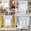 Abstrakt blå grenkappa 135x43 cm polyester 4