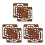 6Pcs Durable Coffee Wood Envelope Maker Stencils for DIY Invitations 6