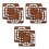 6Pcs Durable Coffee Wood Envelope Maker Stencils for DIY Invitations 9