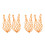 4Pcs Multifunctional Chicken Hanging Feeder Basket in Orange 5
