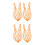 4Pcs Multifunctional Chicken Hanging Feeder Basket in Orange 7