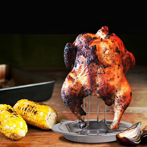 Bratrost aus Kohlenstoffstahl für Hähnchen, geeignet für Backofen oder Grill 2