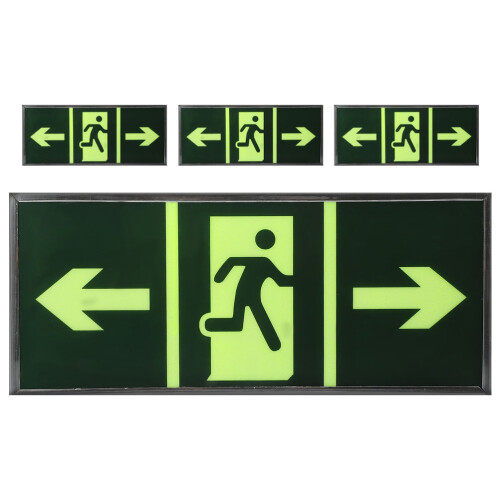 20Pcs Acrylic Luminous Emergency Exit Decals for Indoor Safety 1