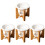 4Sets Bambus Duftöl Brenner Aromatherapie Keramik Teelichthalter 4