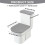 Set composto da coperchio WC e copricassone elasticizzati grigi. 2