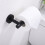 Toiletpapirholder i sort rustfrit stål 5