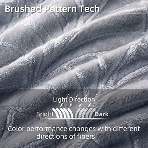 Soft Fleece Throw Blanket Silver Grey 1