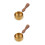 2Pièces Coupes Espresso Bois Acier Pour Maison Bureau 4