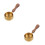 2Pièces Coupes Espresso Bois Acier Pour Maison Bureau 9