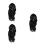3Pièces Perruques Noires Légères Longues Frange Ajustables 7