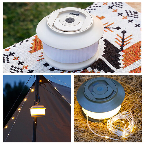 LED CL20 3000mAh 128x128x78mm Beige/Grün 2