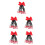 5Pièces Extensions Rouge Ponytail Enfant 10