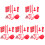 40Stk Kunststoff Mini Rot Puppenhaus Accessoires 4