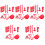 40Stk Kunststoff Mini Rot Puppenhaus Accessoires 5