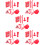 40Stk Kunststoff Mini Rot Puppenhaus Accessoires 10