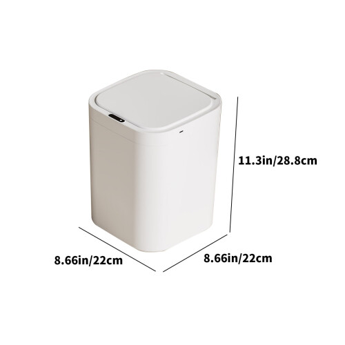 Elainilye 3.8Gal Αυτόματος Κάδος Απορριμμάτων με Αισθητήρα και Καπάκι, Πλαστικός Κάδος 2