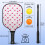 Σετ κουπιών Pickleball από fiberglass με λουλούδια και 2 μπάλες και τσάντα – Συμβατό με 4