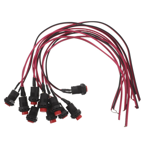 40Pièces Bouton Démarrage Multi Couleur Plastique+alliage Durable 1