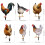 opvise Rooster Decor Ρεαλιστικό Ζωηρό Διακοσμητικό Άγαλμα Κήπου με Ακρυλικό Άγαλμα 6