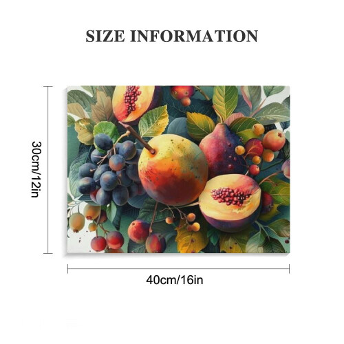 Tropical Fruit Canvas Wall Art, Retro Grape Print 2