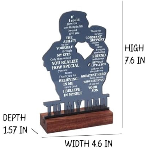 Placa de madeira para presente da mãe, do filho 1