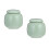 2Pcs Mini Ceramic Pet Casket Light Green Ash Storage Keepsake 5