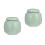 2Pcs Mini Ceramic Pet Casket Light Green Ash Storage Keepsake 8