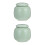 2Pcs Mini Ceramic Pet Casket Light Green Ash Storage Keepsake 9