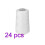 24Pcs Multipurpose White Cotton Sewing Thread 3000 Yards Bleached 3