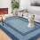 5x7 Braided Print Area Rug Gray Blue 1