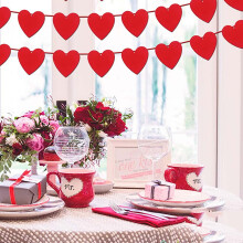 Valentine's Heart Garland Banner Set